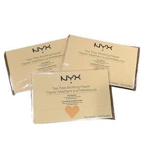 Set of 3 NYX Tea Tree Blotting Paper, 100 Sheets per pack